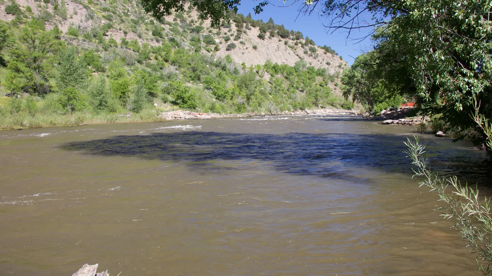 The Animas River flowing through Durango, seen from Santa Rita Park