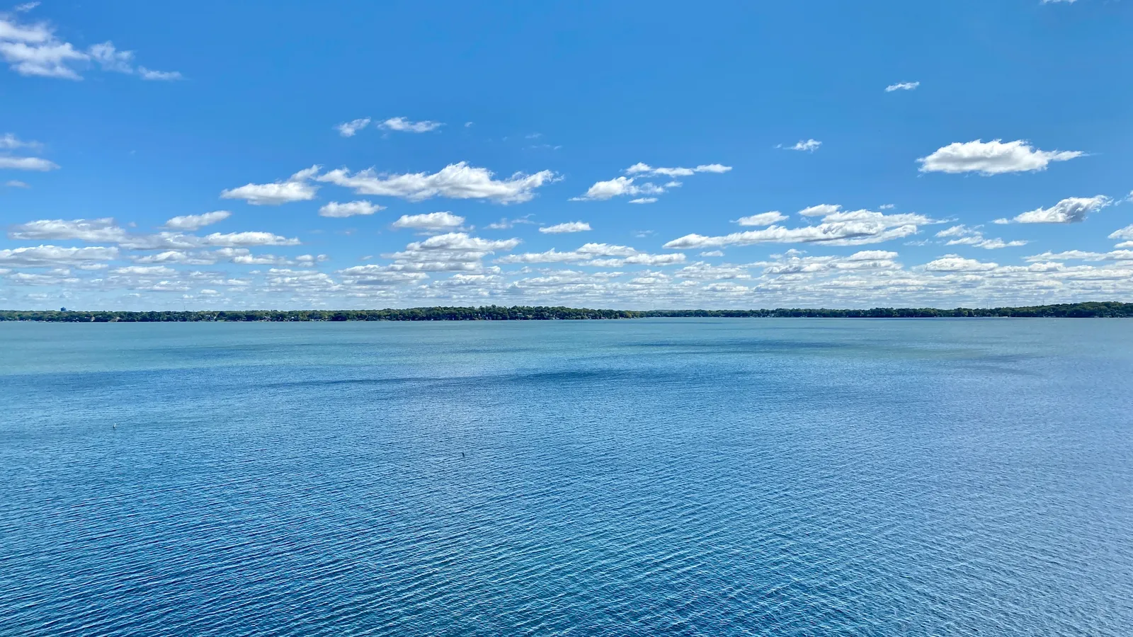 Open water on Lake Monona seen from Monona Terrace
