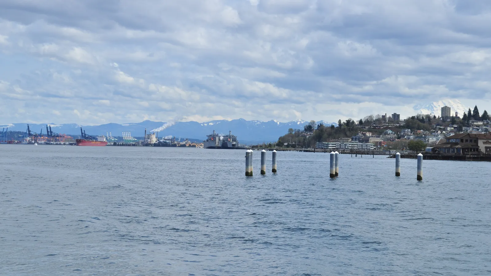 Commencement Bay seen from Les Davis Pier on the Ruston Way waterfront