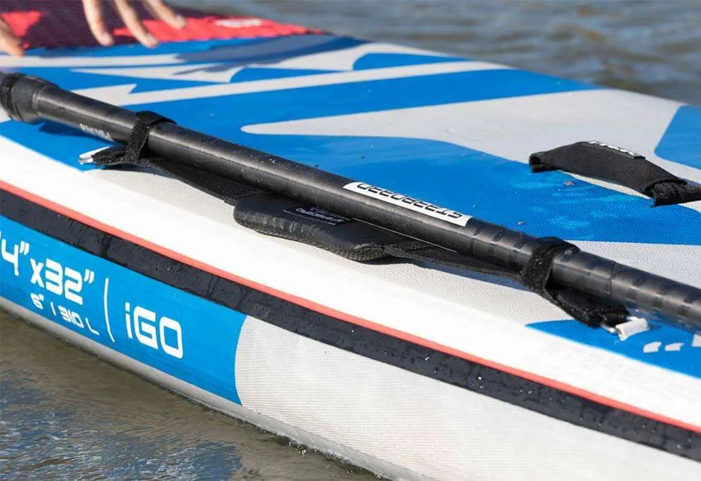 Paddle holder on a paddle board