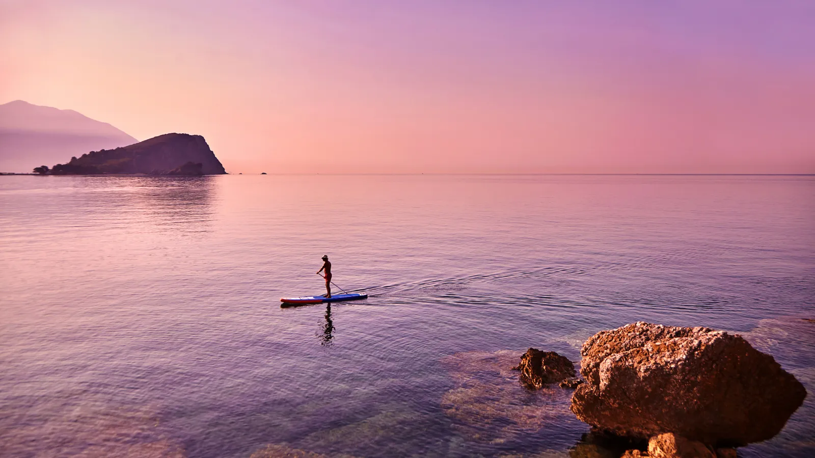 Calm water paddle boarding